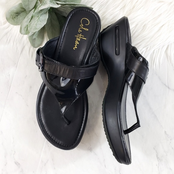 Cole Haan Shoes | Cole Haan Air Nike Black Maddy Tant Thong Sandals | Poshmark